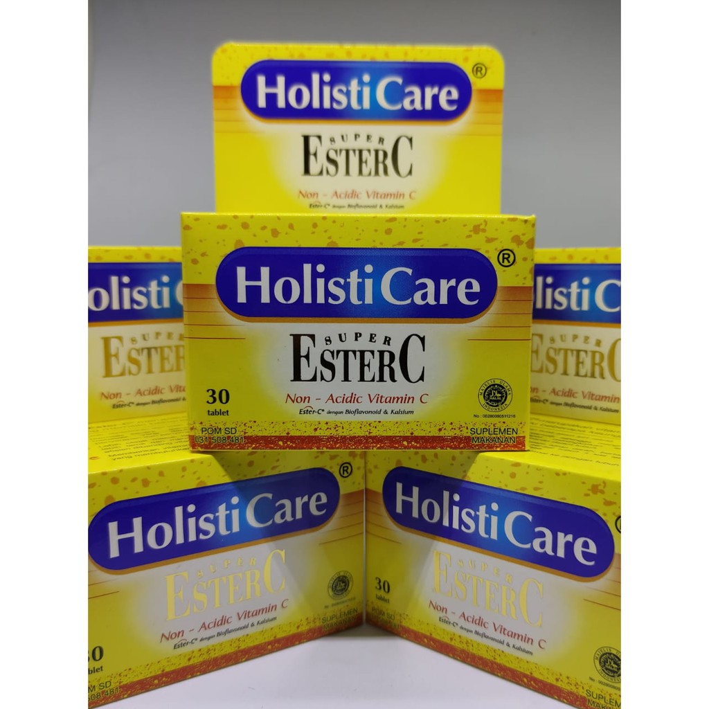 ESTER C HOLISTI CARE ISI 30 TABLET / 500 MG / 1000 MG / TIDAK ASAM DILAMBUNG / IMUN / KALSIUM