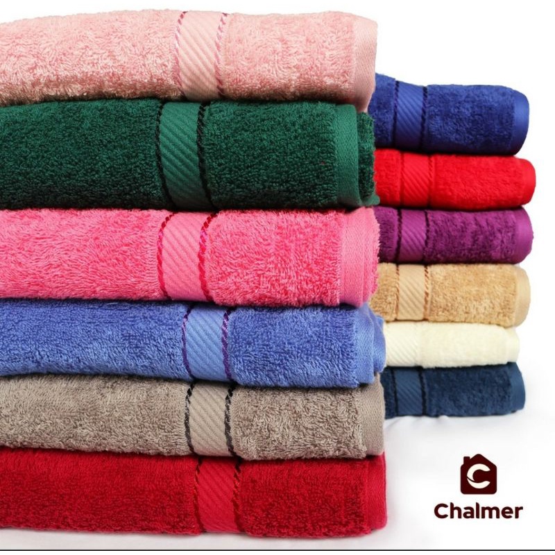 Handuk Chalmer 70 x 140 Handuk Mandi Dewasa Lembut Serap Air Tebal Berkualitas by Natural Terry Towel