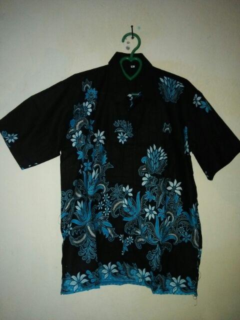 Kemeja Batik Pria Lengan Pendek Size M L Xl Xxl Bswart Batik Hrb026 Kenongo Hem Panjang Padi