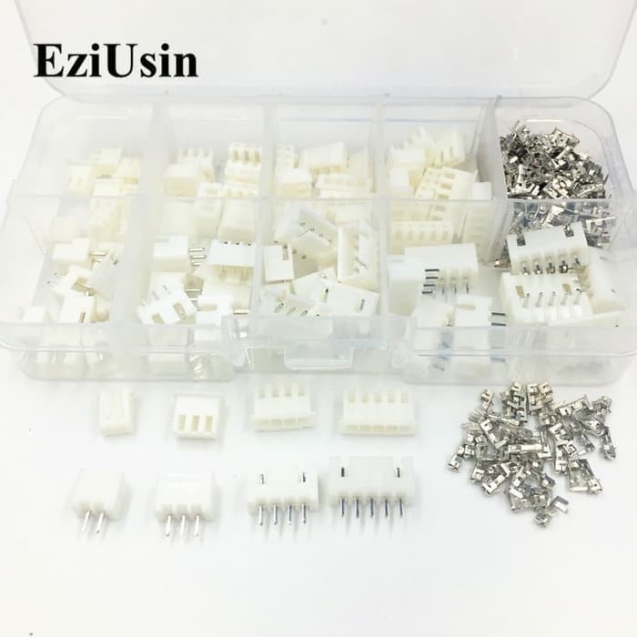 Paket Set 230pcs XH2.54 2p 3p 4p 5 pin 2.54mm Pitch Terminal Kit