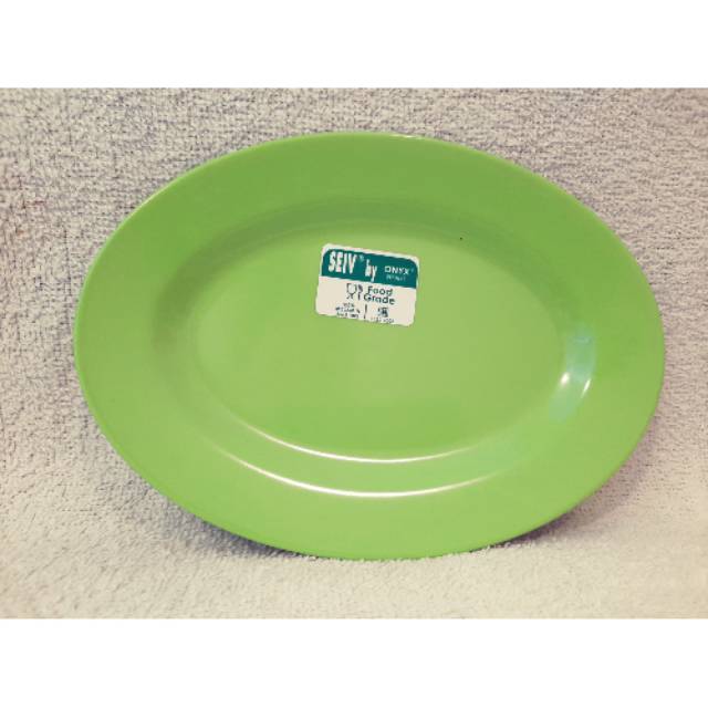 Piring Oval Melamin Seiv Onyx 9 inch | Lodor Melamin Seiv Onyx 9