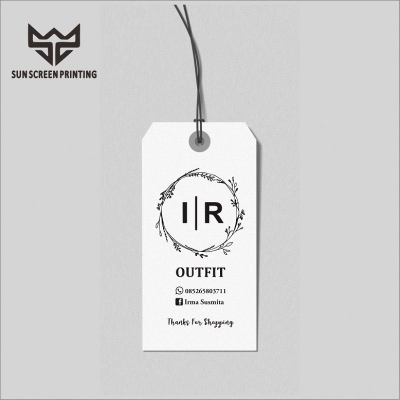 Label Hangtag Custom Baju Free Design