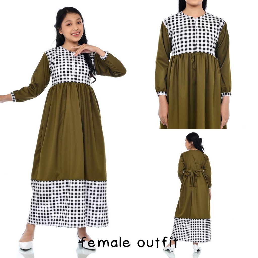 GAUN ANAK KEKINIAN - DRES KOMBINASI - DRES ANAK 3-12 TAHUN