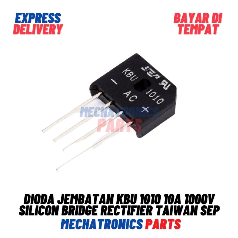 [PAS-9037] Dioda Jembatan KBU 1010 10A 1000V Silicon Bridge Rectifier Taiwan SEP