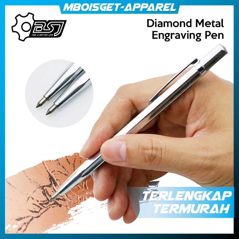 

MBOISGET - Flexsteel Pena Ukir Metal Scriber Tungsten Carbide Tip DIAMOND METAL ENGRAVING PEN