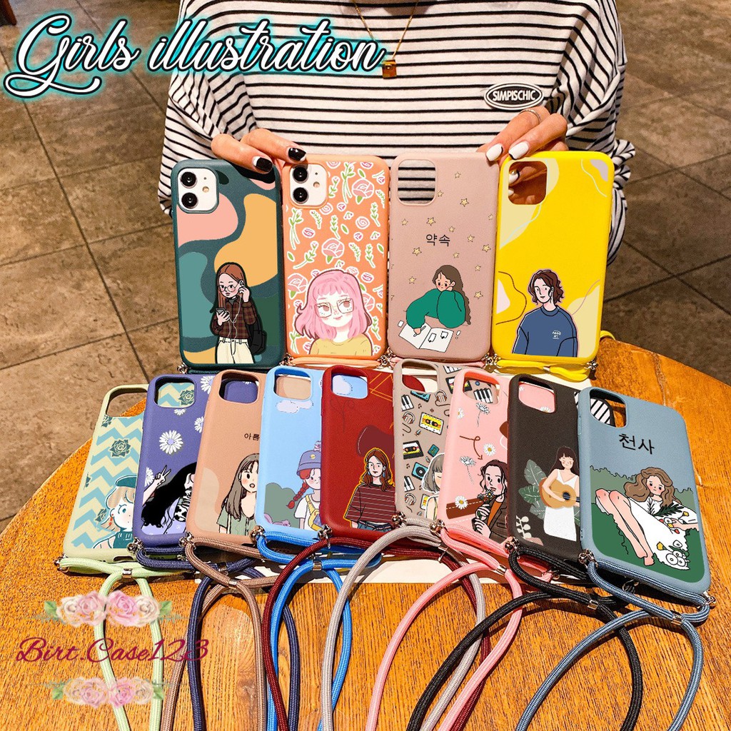 SOFTCASE SLINGCASE TALI LANYARD CANDY GIRLS OPPO VIVO XIAOMI SAMSUNG REALME IPHONE ALL TYPE BC5660