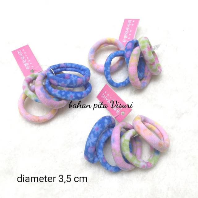 Karet Nylon flowery 3,5 cm per set Isi 5