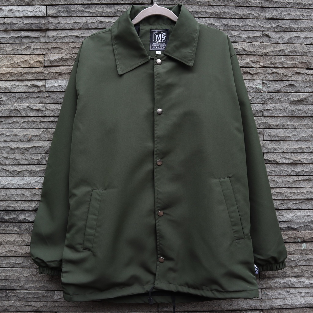 Mcvois Jaket Coach Pria Anti Air Premium Distro-Coach Army Polos