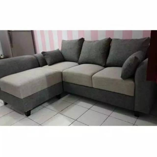 Sofa minimalis abu abu