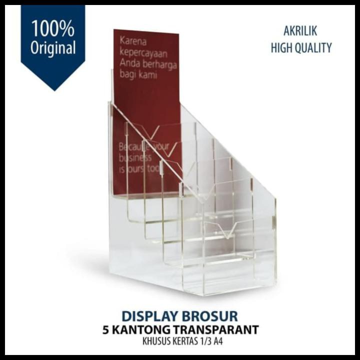 Display Brosur Akrilik/Tempat Brosur Susun