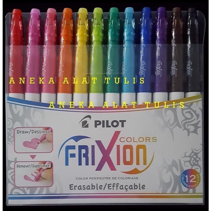 

Force | Pilot Pen Frixion Colors Set 12 Warna / Sw-Fc-S12 Marker Dapat Dihapus