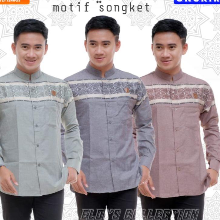 Oke Price.. kemeja Koko / Koko pria sultan motif songket