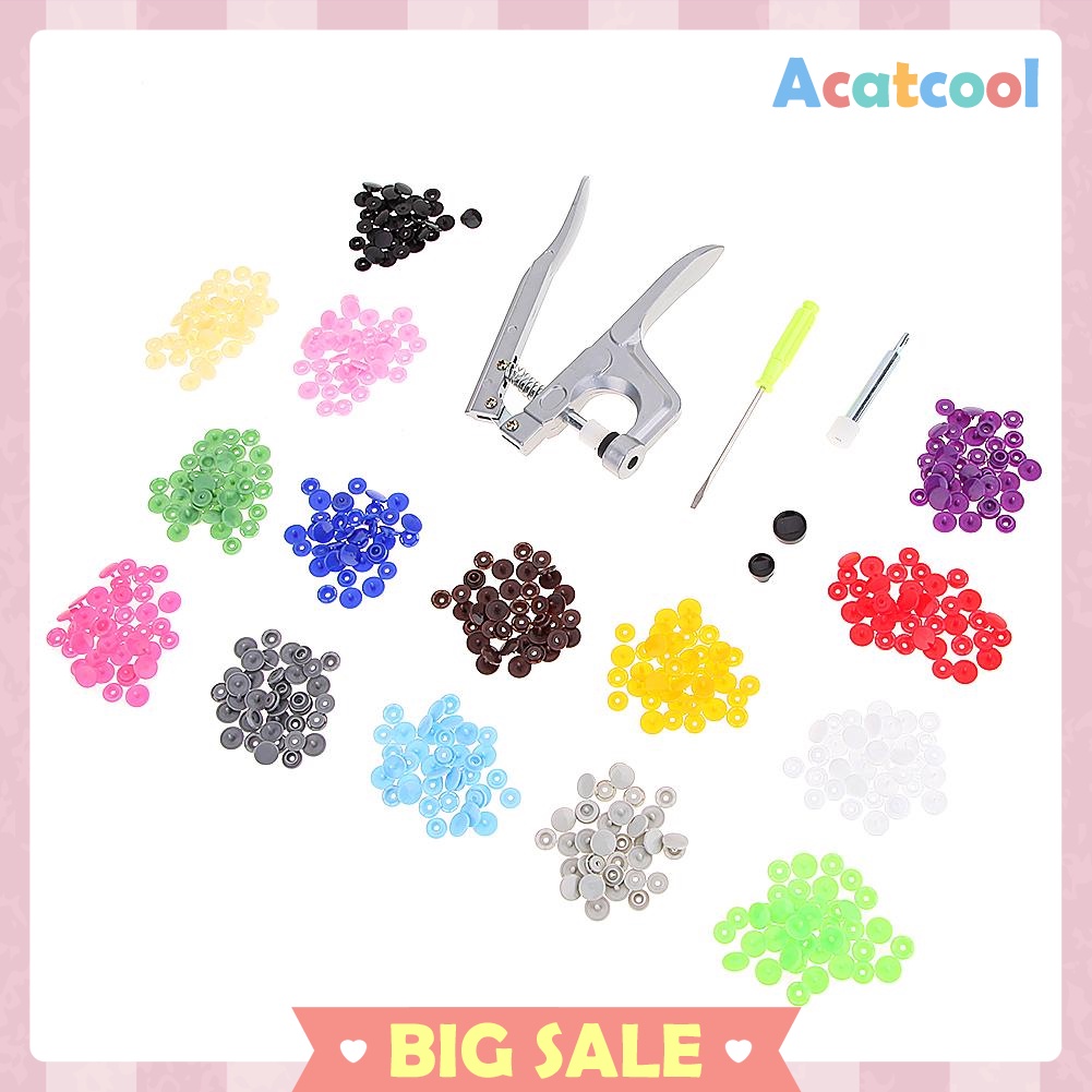 Fastener Snap Pliers 150 pcs Resin Plastic Fastener Button Press Tools