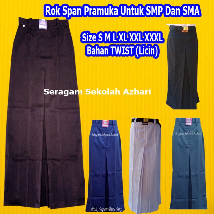 Rok Coklat Pramuka Span Panjang SMP SMA-Rok Seragam Pramuka SMP SMA-Rok Pramuka SMP SMA Sepan