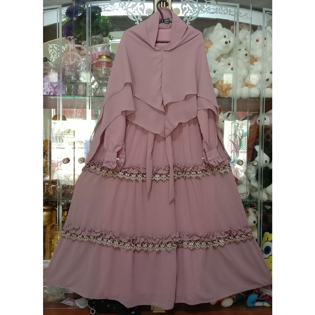 gamia syar.i  anak usia 11/12 th /variasi kriwi/gamis babydoll anak