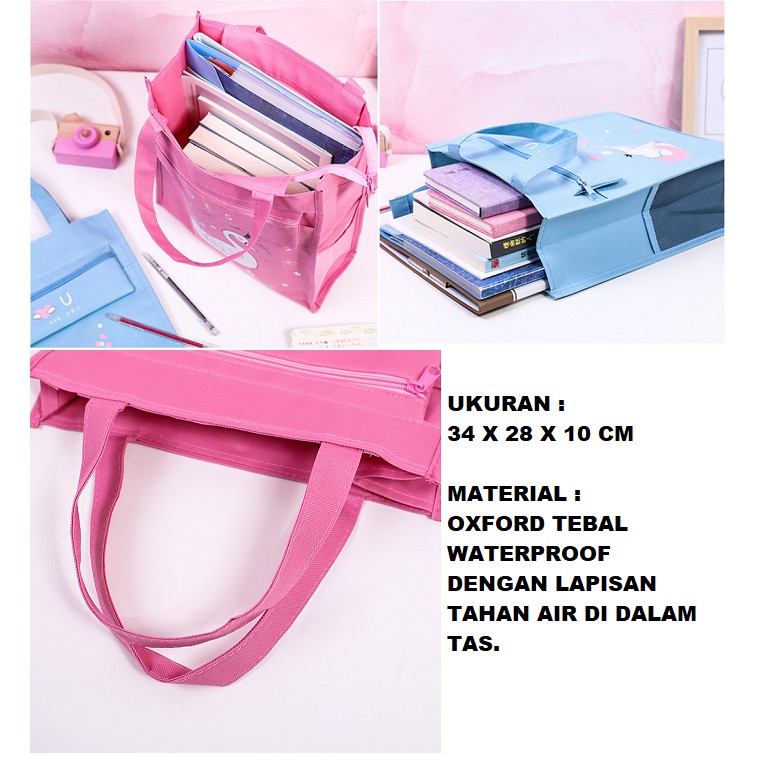 Tas Belajar / Tas sekolah / Tas Kursus anak Tote Bag / MESSENGER BAG anak motif kartun