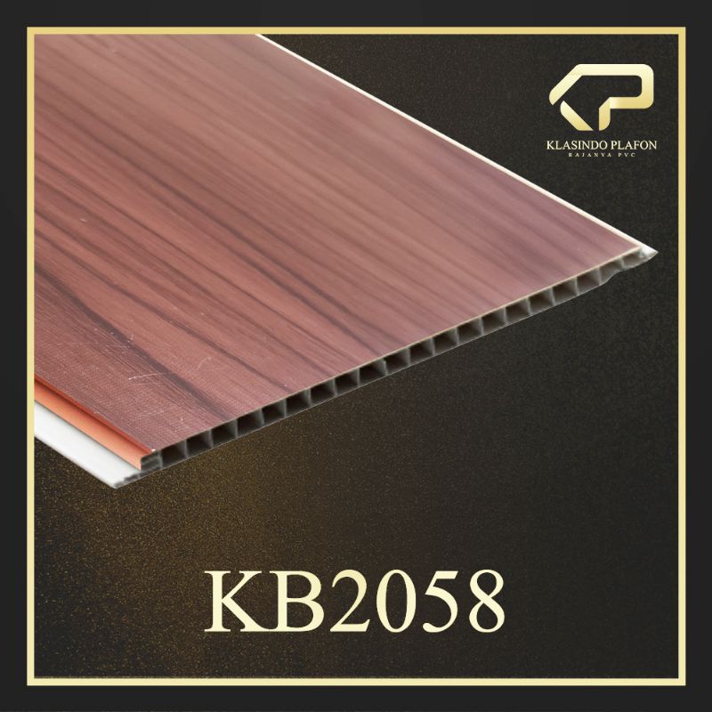 Plafon PVC Murah Bandung motif kayu coklat Tua