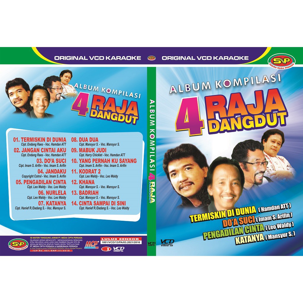 Vcd Original Dangdut Lawas - Kompilasi 4 Raja Dangdut