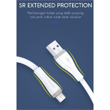 VIVAN SM200S 2A 200cm Micro USB Quick Charge SR Extended Protection Data Cable Flat Design