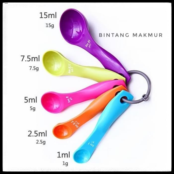 Jual Bintang Makmur Sendok Takar Sendok Takaran Measuring Spoon 1 Set 5 Sendok Indonesia 8058