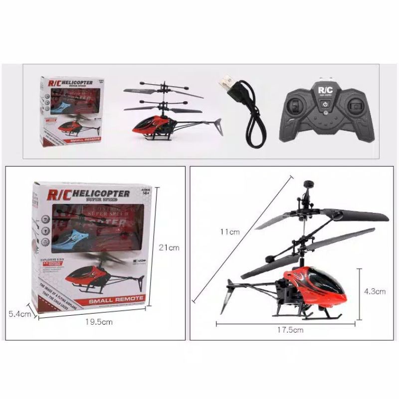 Helikopter rc mini remote control with usb cable