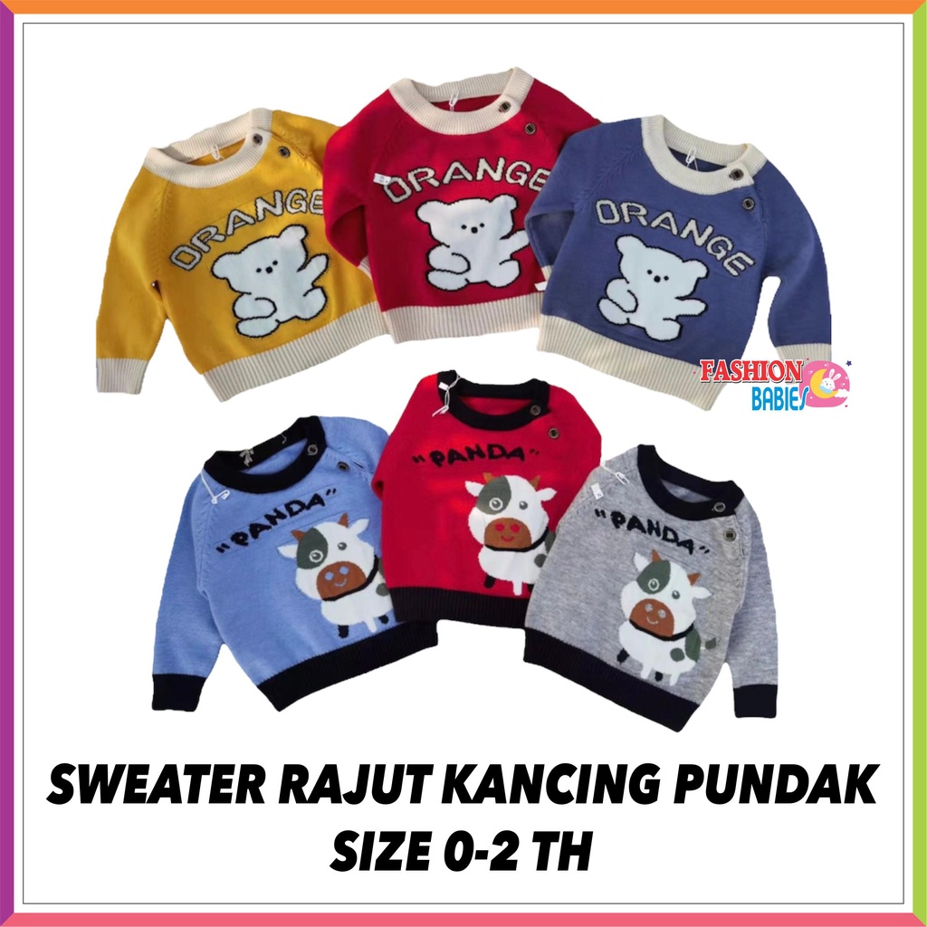 ❤ Fashionbabies ❤ SWEATER IMPORT BABY BOY PREMIUM KANCING PUNDAK | SWEATER ANAK IMPORT