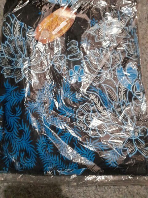 Batik Couple Keluarga Sania Ruffle Ori Ndoro Jowi Dnt Motif Sakura Biru Termurah Shopee