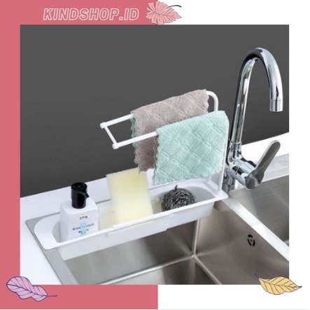 KINDSTORE❤ | SINK FLEXIBLE - Rak Wastafel Spon Kain Lap Dapur Rak Penyimpanan Spons