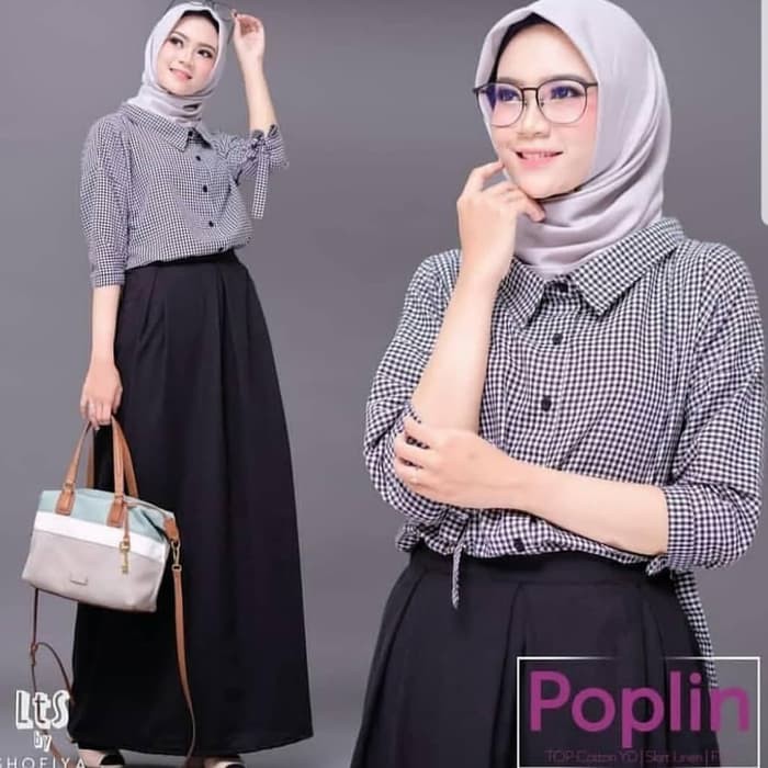 setelan Wanita | POPLIN SET PR001 |  setelan Murah | Atasan Murah | Rok