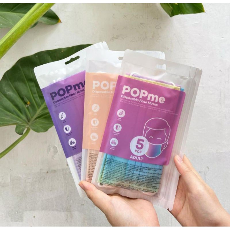masker pop me rainbow 5pcs popme blackpink cuci gudang