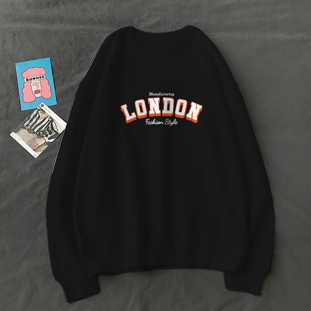 LONDON FASHION STYLE SWEATER TEBAL / SWEATER CREWNECK UNISEX