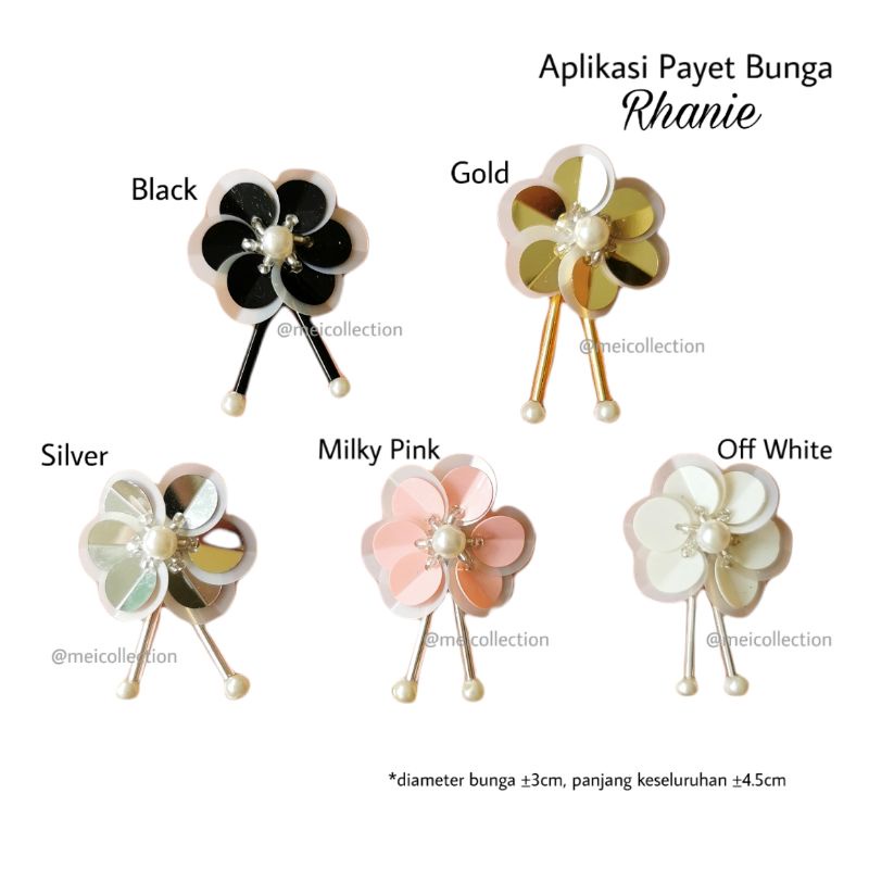 Payet rangkai bunga Rhanie APB 3d kebaya
