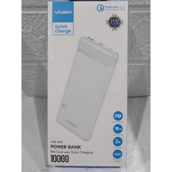 Power Bank VIVAN VPBM10 Kapasitas 10000Mah,Power bank ori,power bank vivan,aksesoris hp.