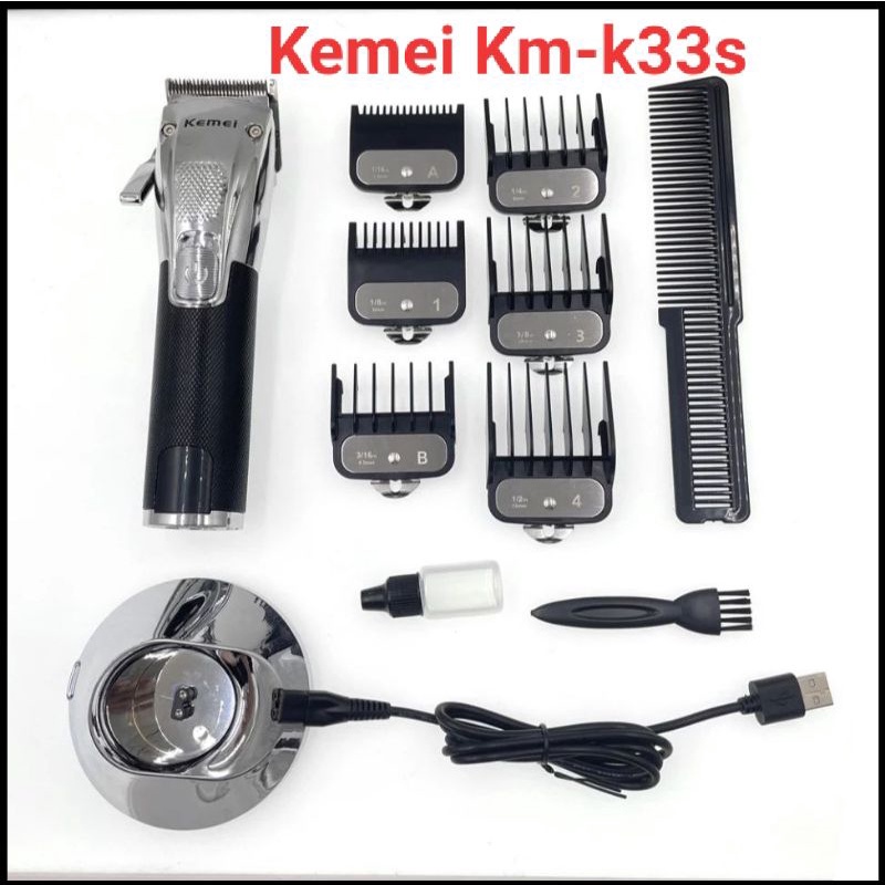 kemei km-k33s mesin potong rambut dobel power. kemei km-k33s  clipper charger. mesin alat potong ram
