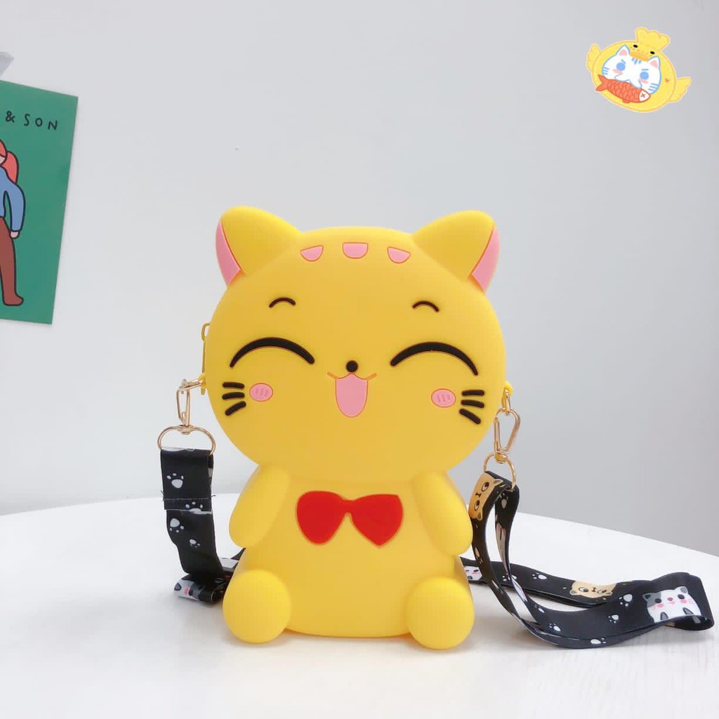 Tas Slempang Motif Kucing Lucu