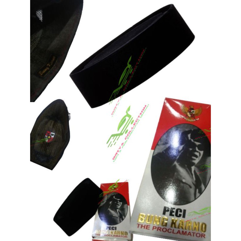 PECI HITAM ORIGINAL MEREK PRESIDEN / PECI POLOS PRESIDEN / SONGKOK PRESIDEN ORIGINAL BUNG KARNO