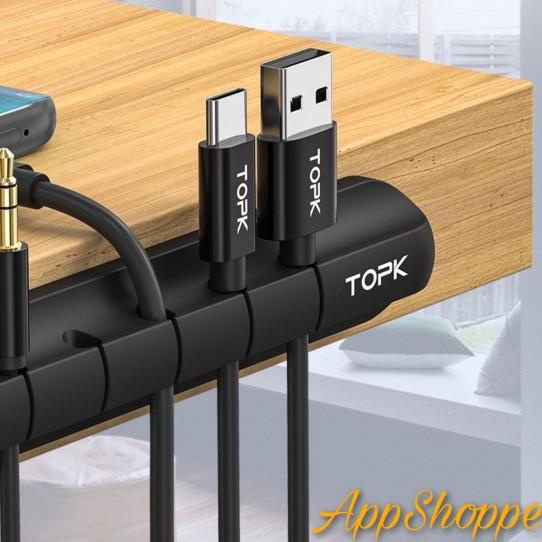 

► TOPK Cable Organizer Clip Silicone Wire Management Winder Desktop ✿
