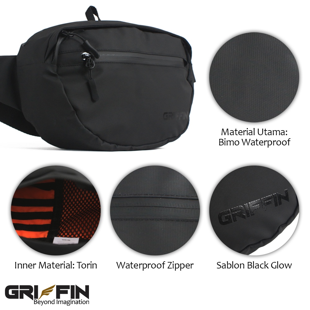 Tas Waistbag Pria Clive Griffin Waterproof