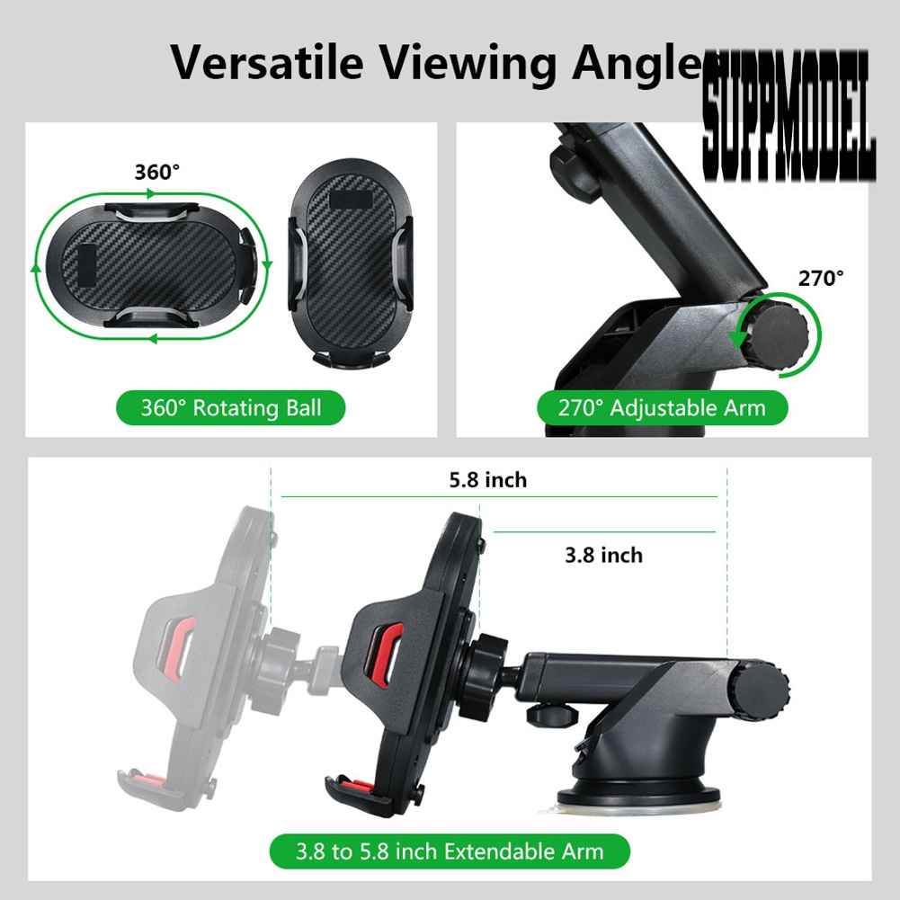 Stand Holder Handphone / Navigator Adjustable Bisa Diputar Untuk Ventilasi Ac Mobil