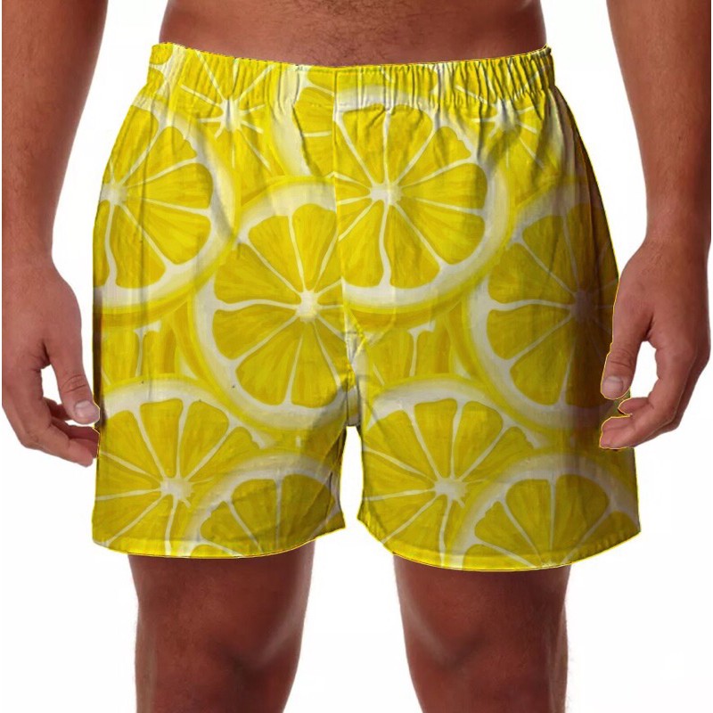 Boxer kain kaos motif jeruk segar