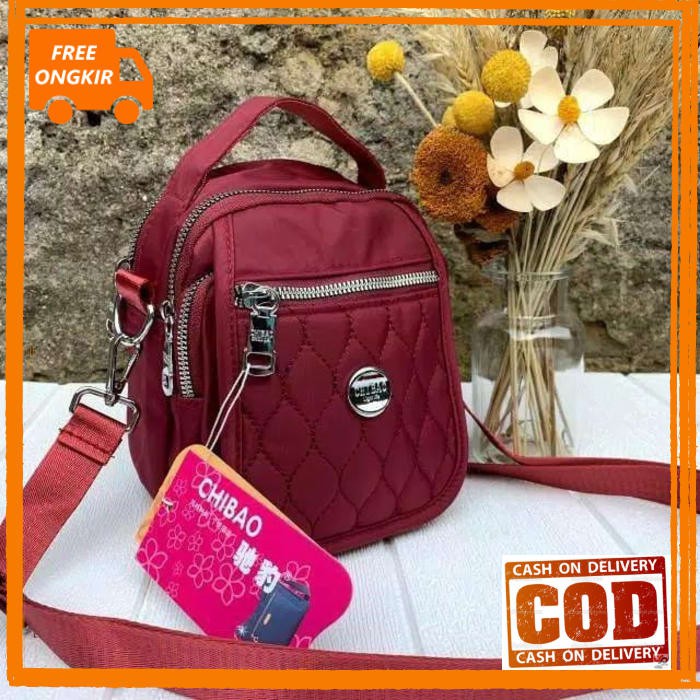 JUAL Tas Wanita Import Jinjing Selempang CHIBAO Mini CB8202 8202 CB8202 8202 Bordir Ketupat