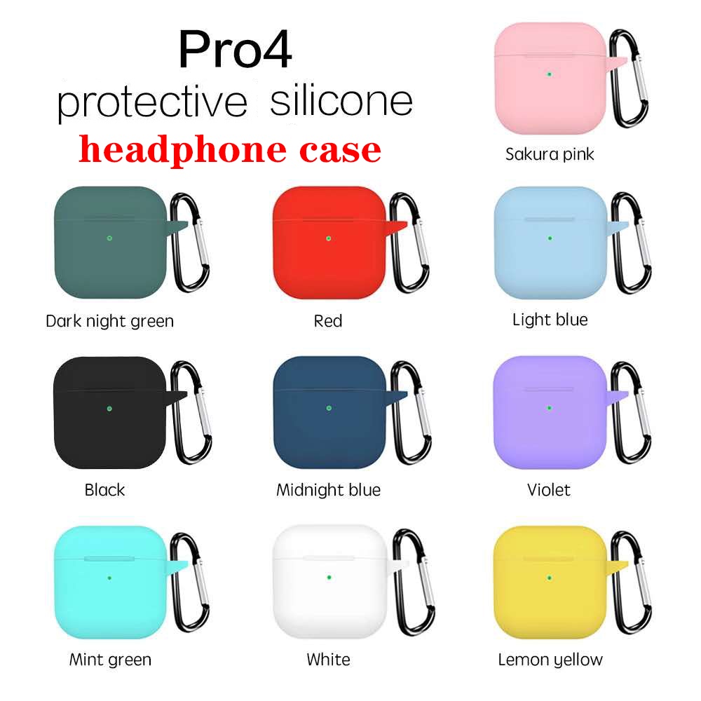 Case Silikon Kompatibel Untuk Airpods Pro4 TWS Inpods Pro4 Mini Pro 5/Mini Pro 4 TWS Case Wireless Bluetooth Earphone Cover Inpods Pro4 Cover Pelindung