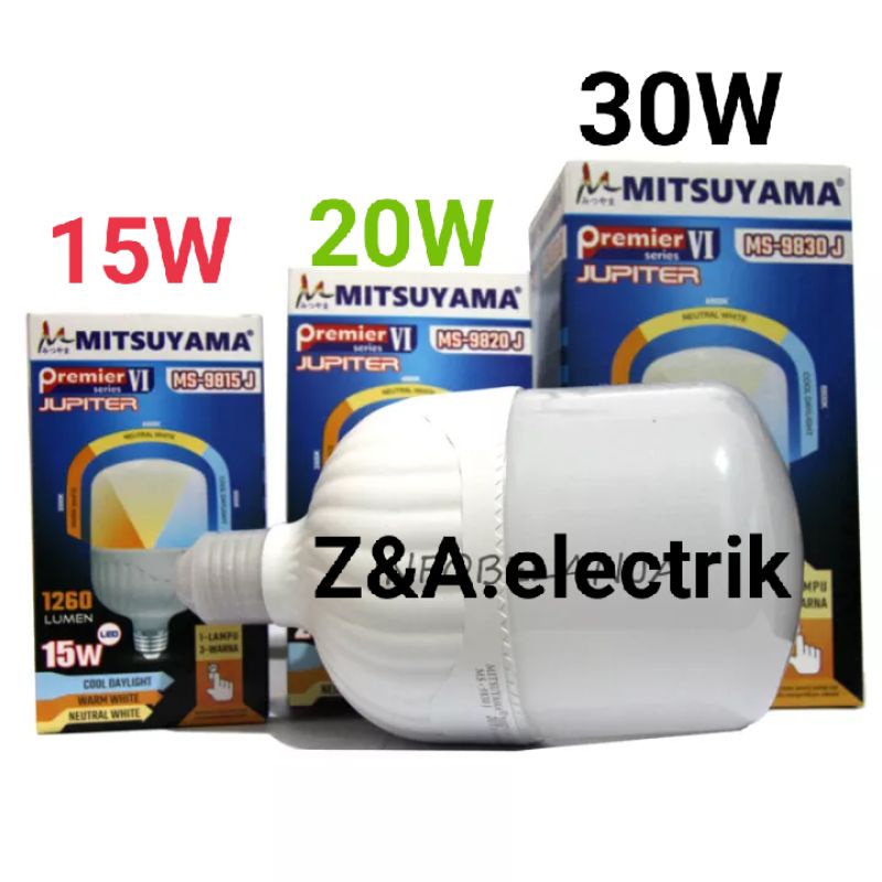 Bohlam Lampu LED MS-9830J MITSUYAMA 30W Jupiter Tricolour Premier 3 Warna