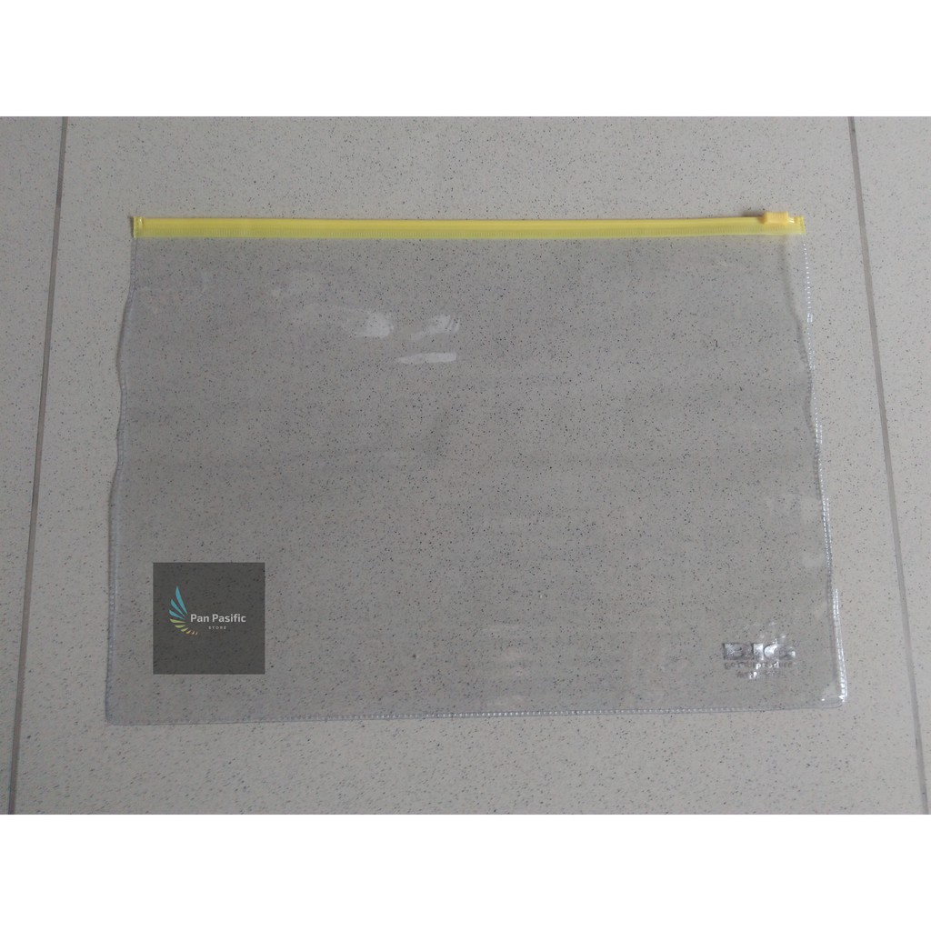 

Tas Map Resleting A4 23 x 32 cm (zipper bag/tas plastik transparan)