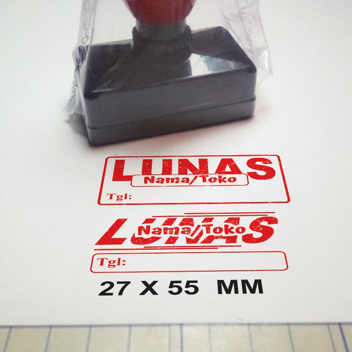 

stempel LUNAS custom kotak dan persegi