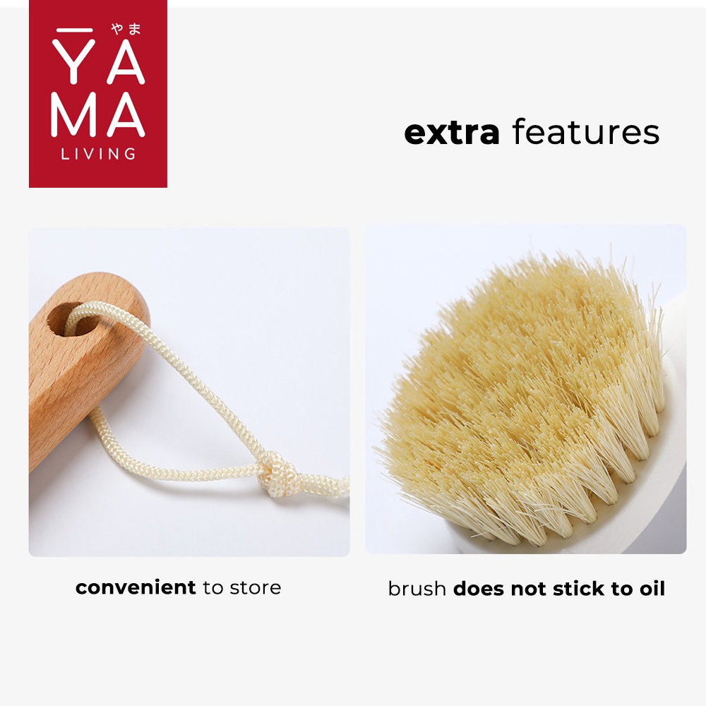 YAMA MIGA Kitchen Wood Brush Sikat Pembersih Dapur Cuci Piring Panci Wajan Sink