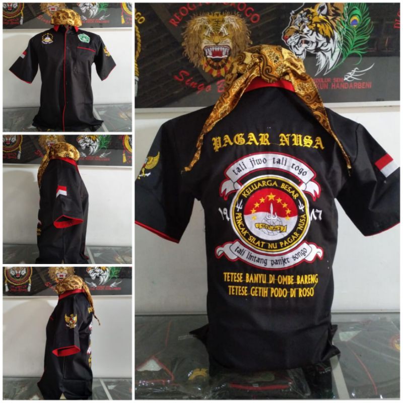 baju warga pagar nusa red / baju pn / baju pn bordir ( bisa bayar di tempat)