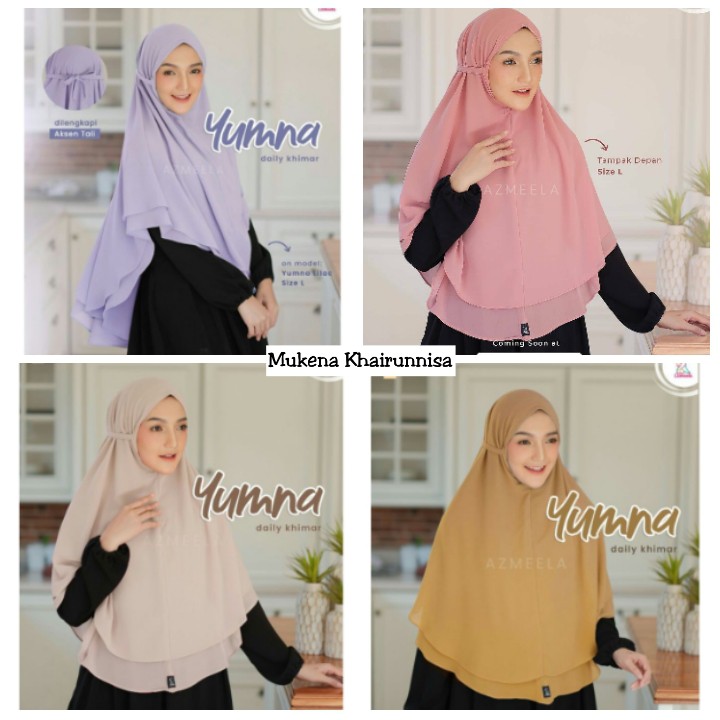 AZMEELA YUMNA KHIMAR TALI NON PAD DUA LAYER