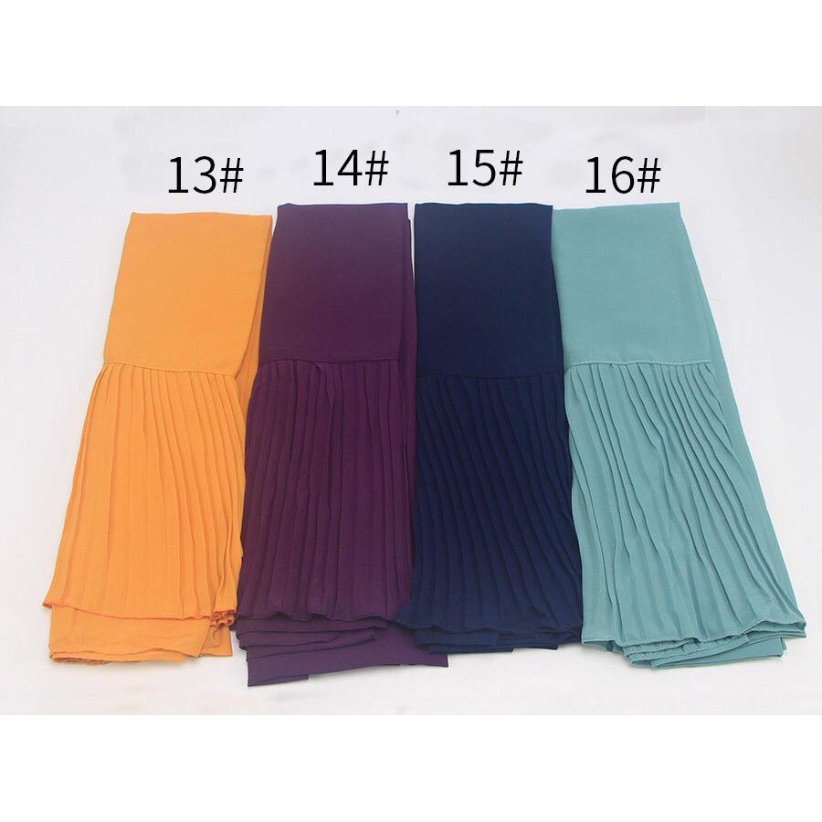 (Lochic) 1-24 Pashmina Rempel Plisket Bawah Ceruty