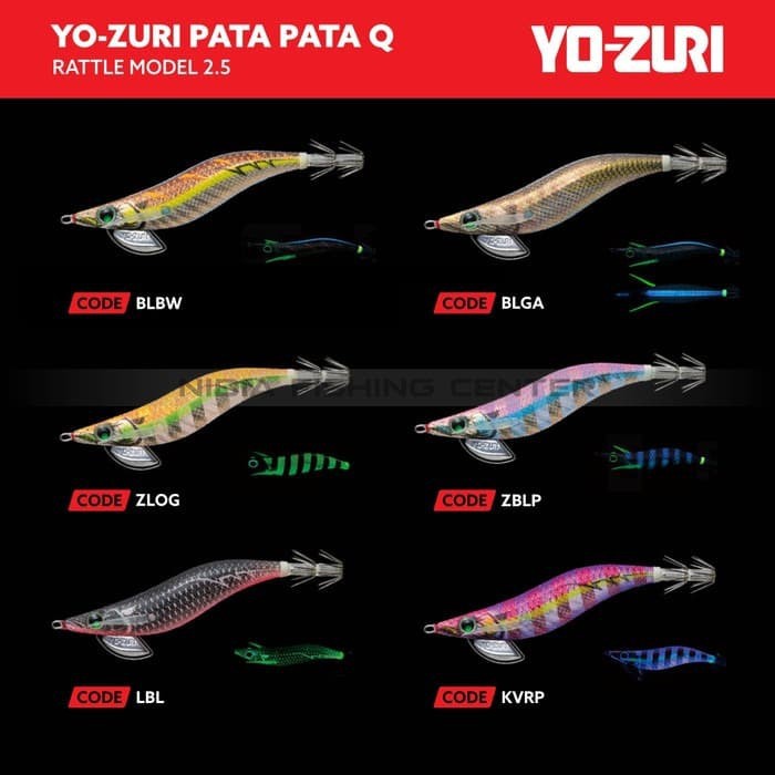 YOZURI EGI PATA PATA Q RATTLE MODEL 2.5 10 GRAM